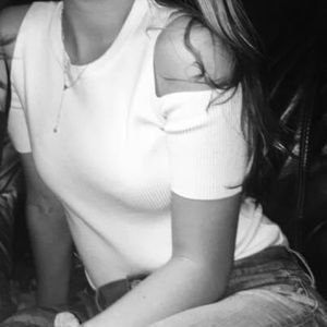 White off shoulder ribbed tank